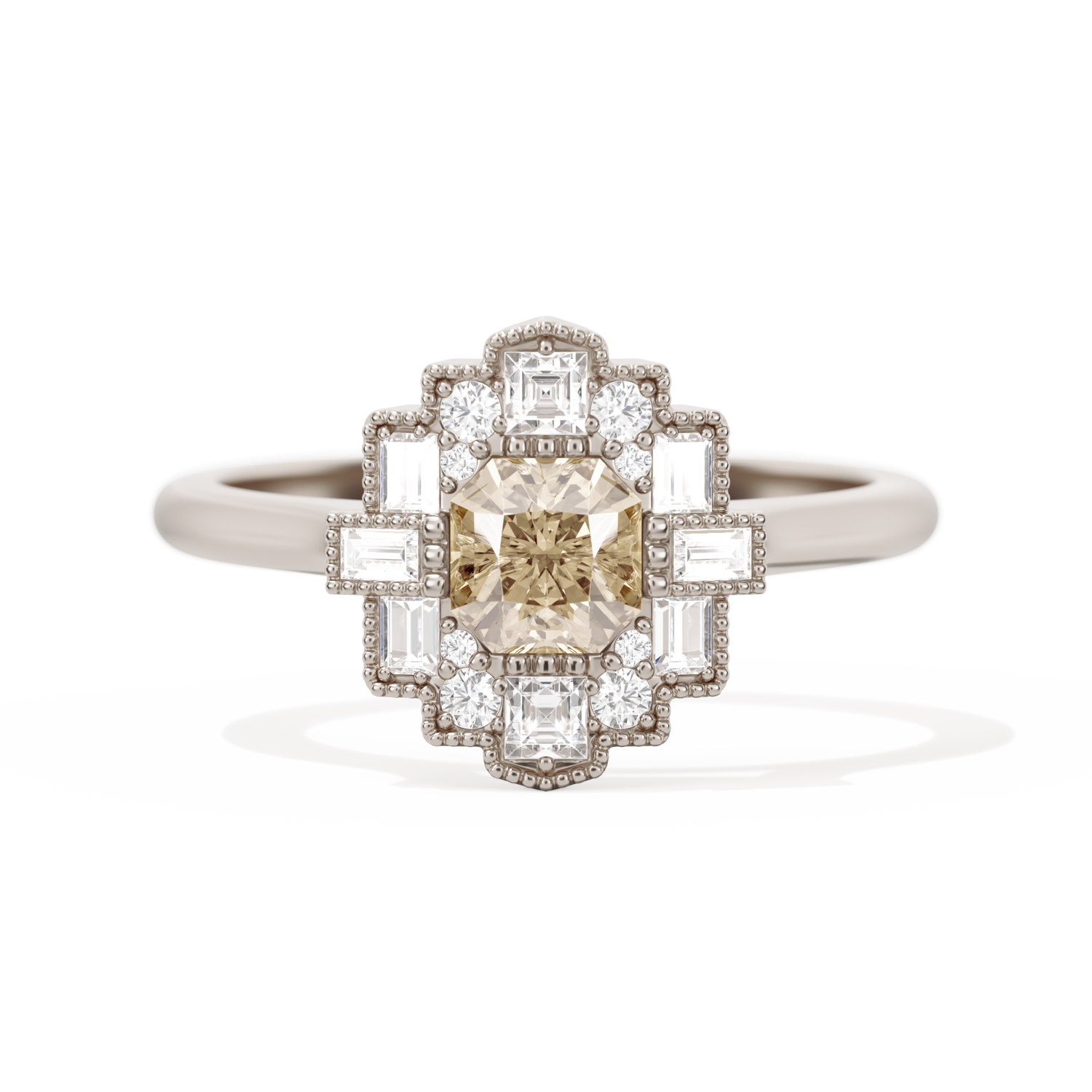 Square Deco with Asscher Cut