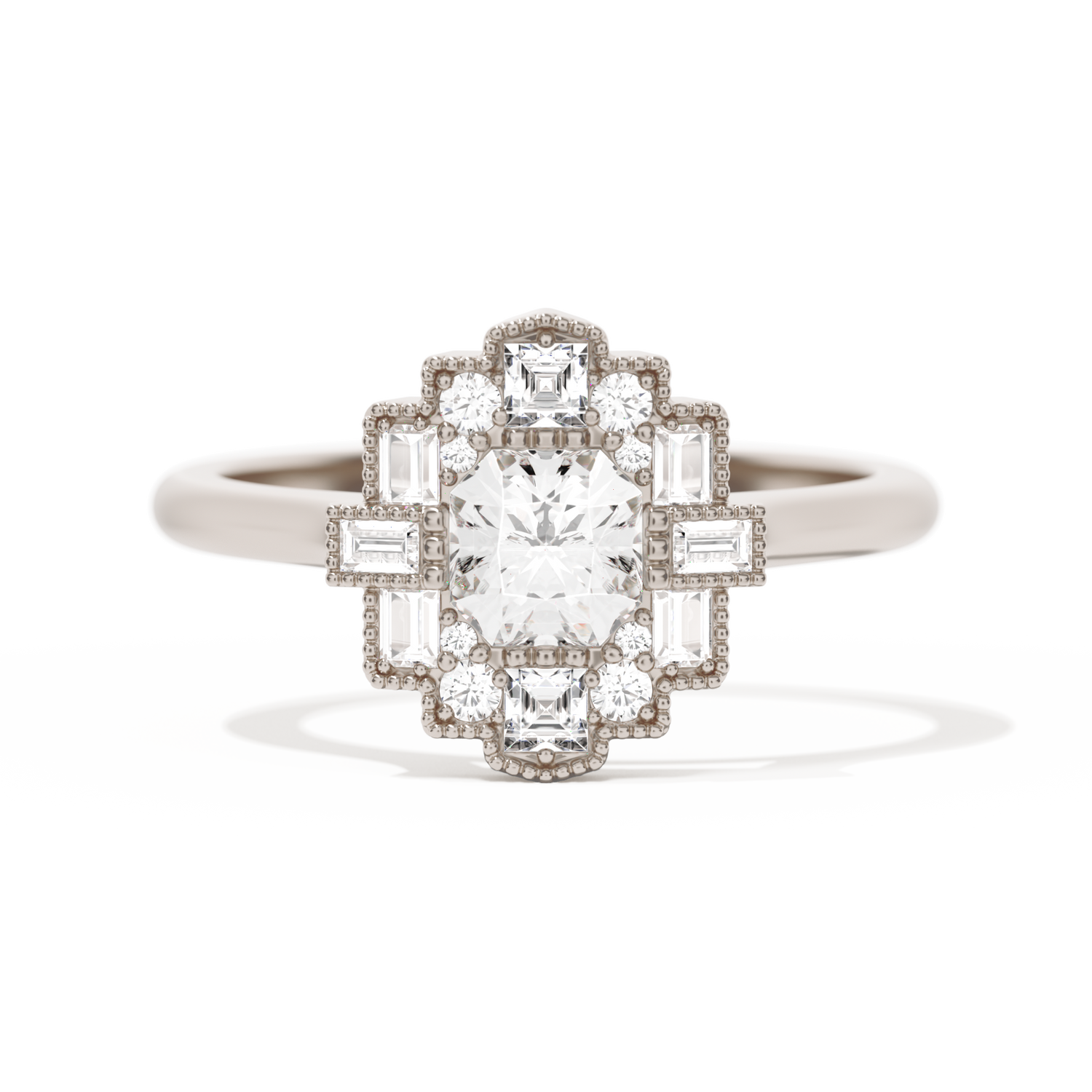 Square Deco with Asscher Cut