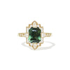 Custom Green Sapphire Deco Emerald & Pear Mosaic Ring
