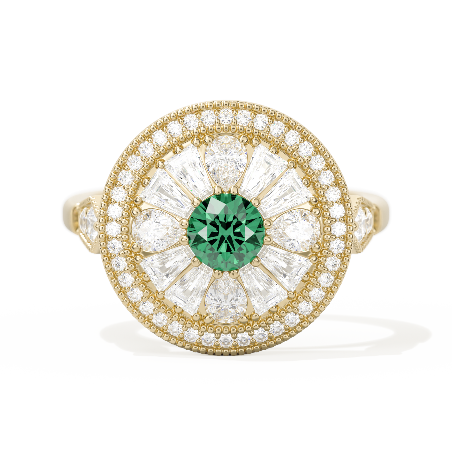 Pear & Baguette Round with Halo