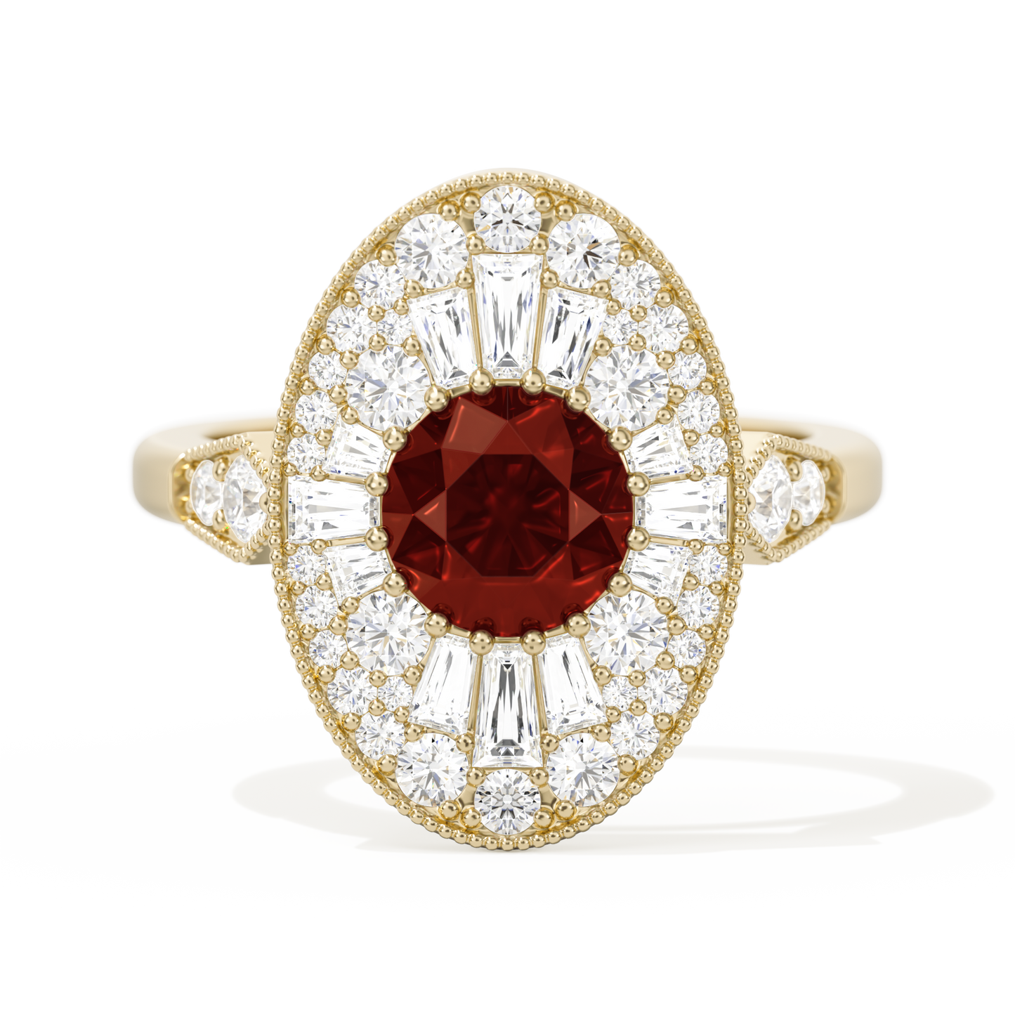Oval Ballerina Round Center 1.00 ctw.