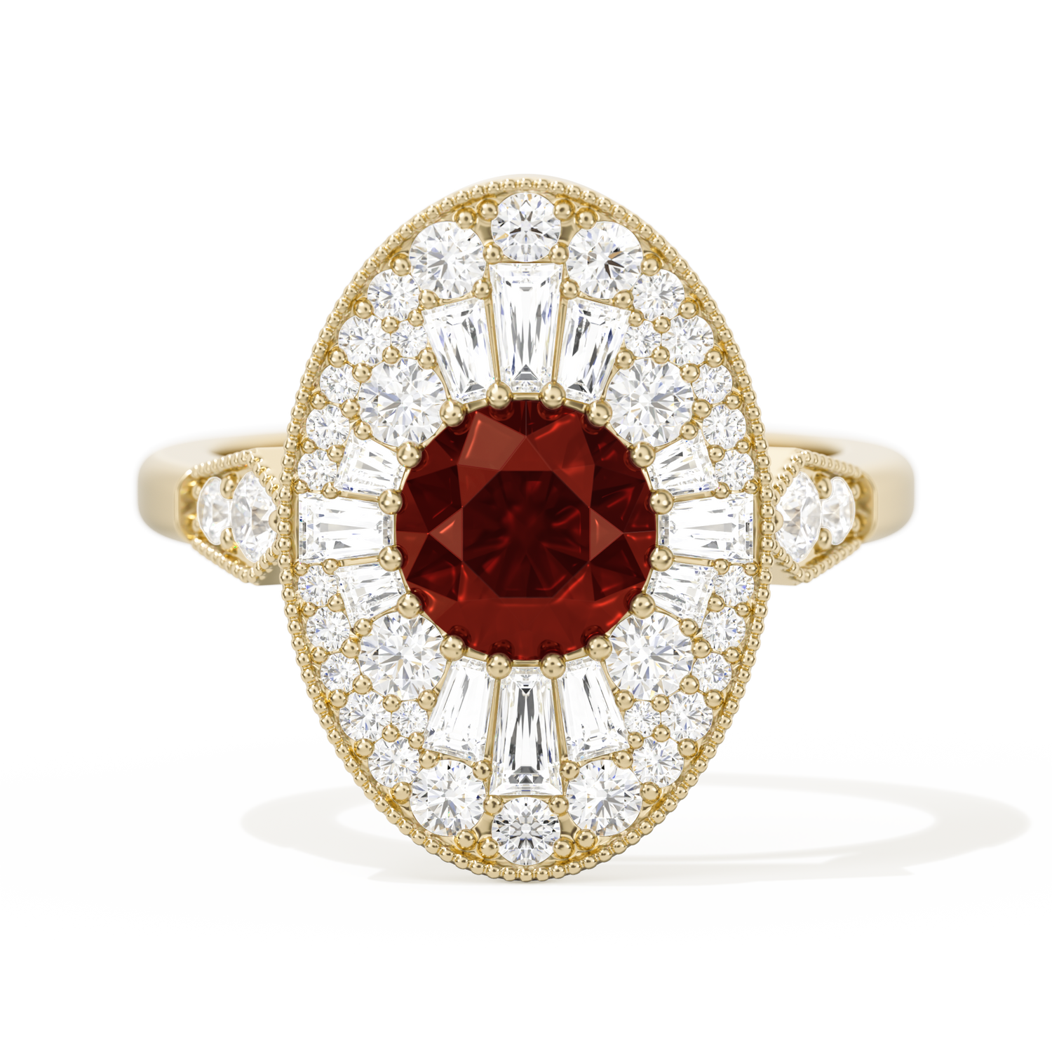 Oval Ballerina Round Center 1.00 ctw.