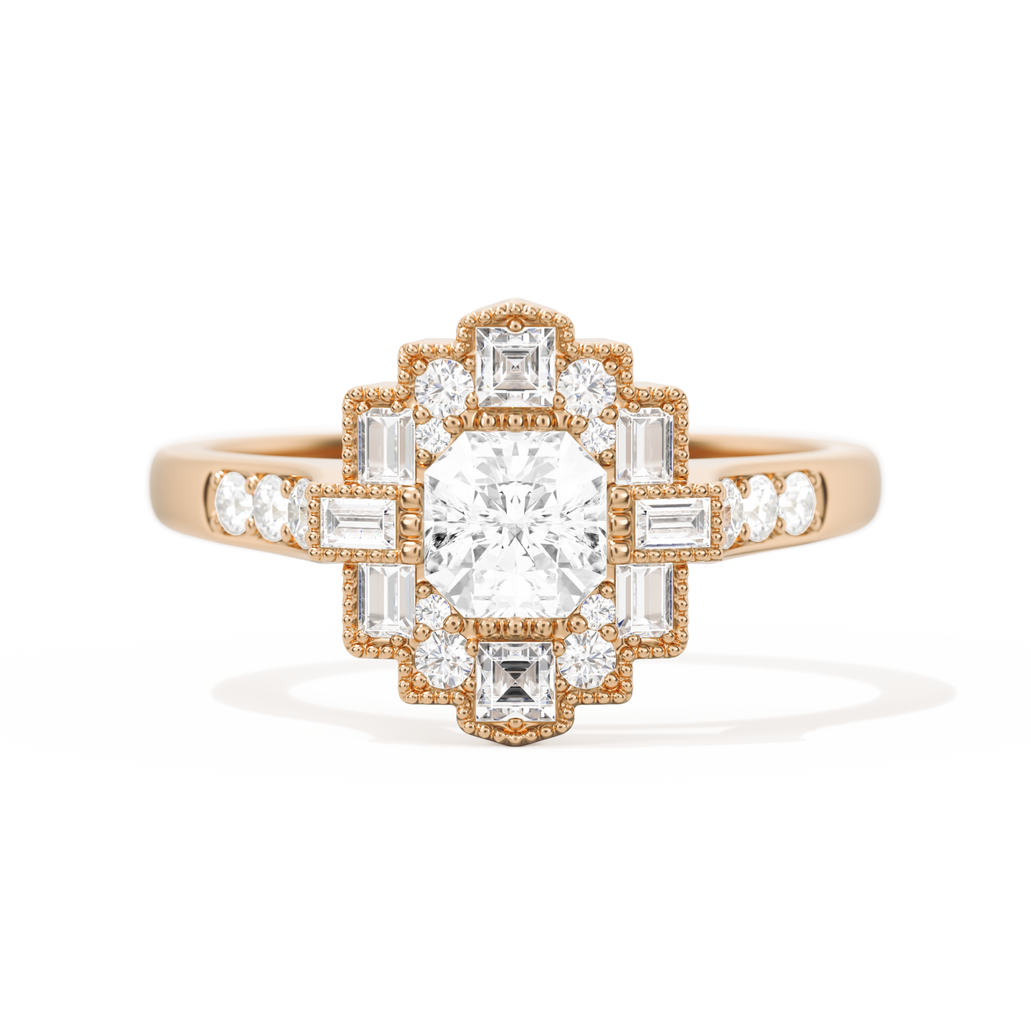 Square Deco with Asscher Cut