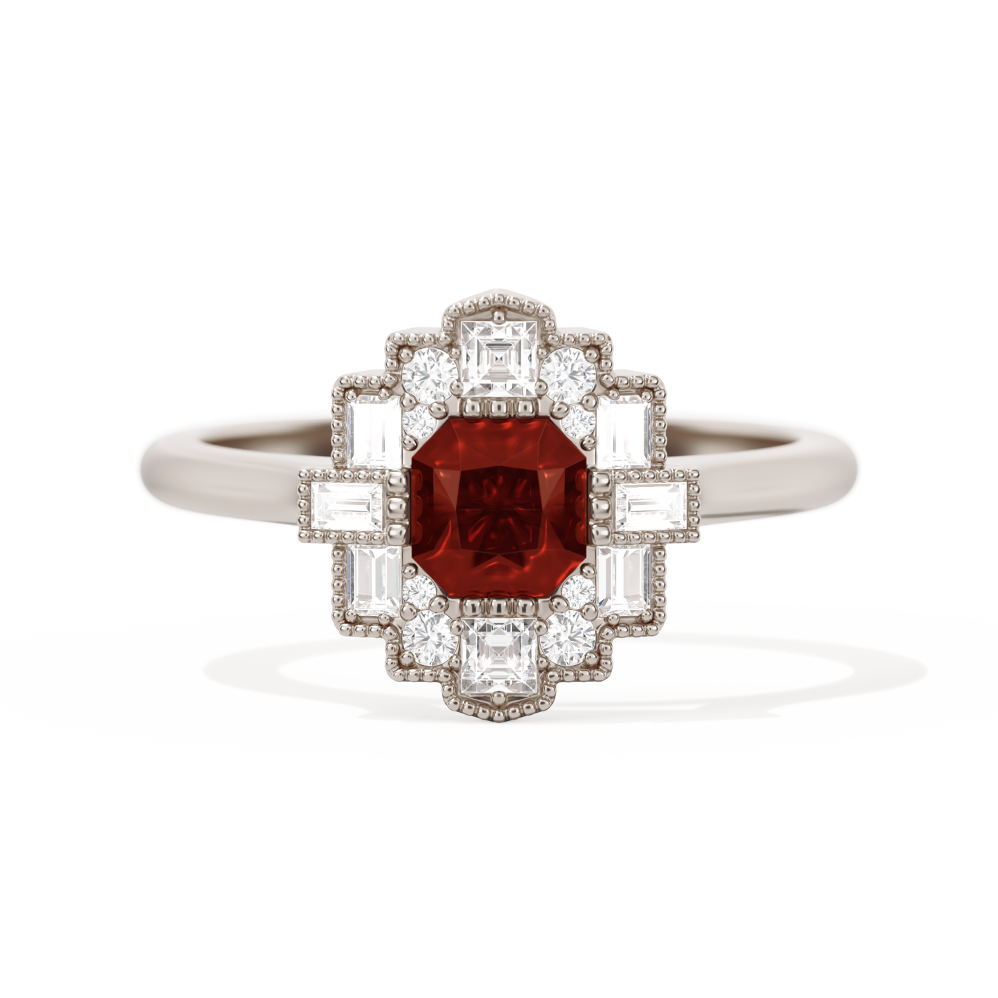 Square Deco with Asscher Cut