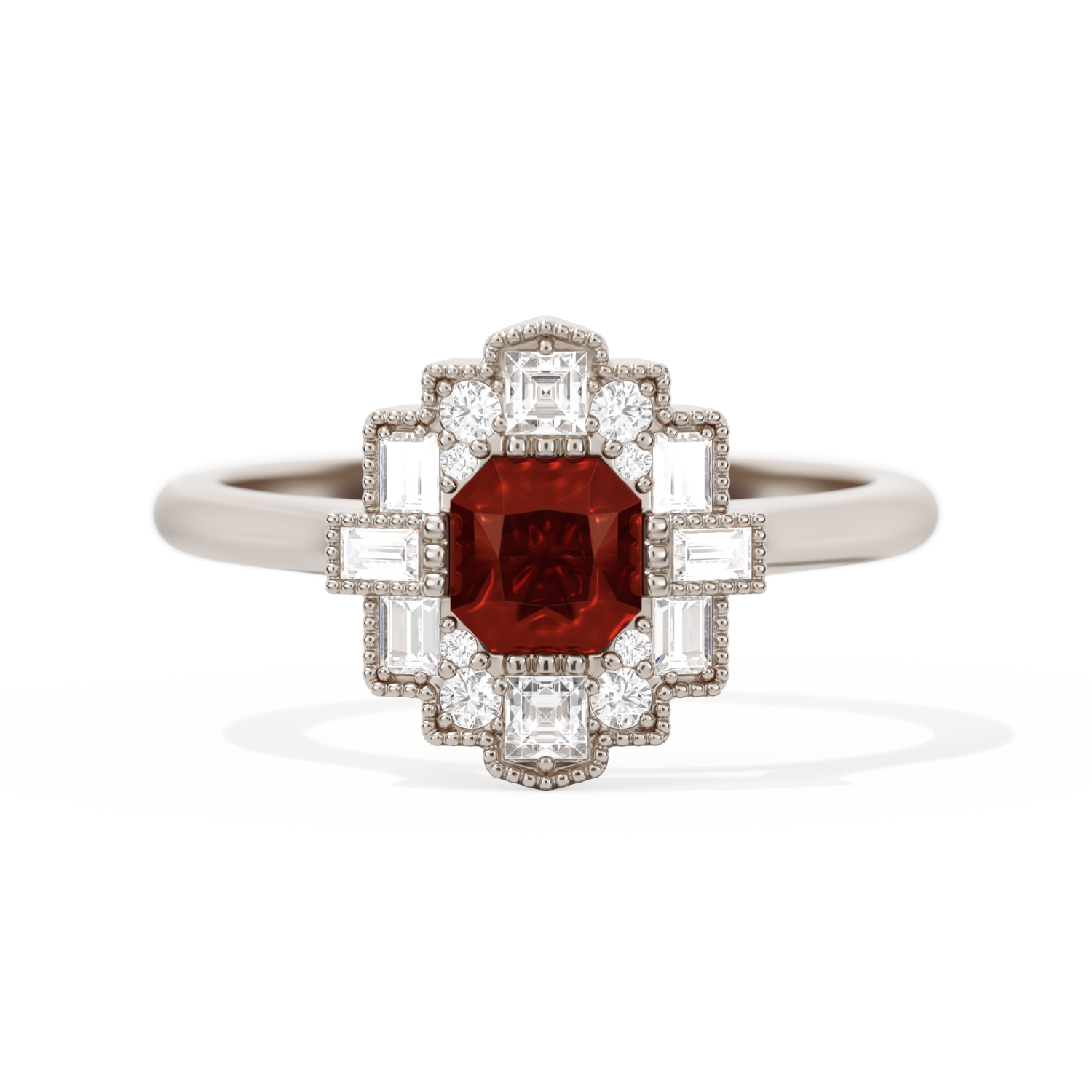 Square Deco with Asscher Cut