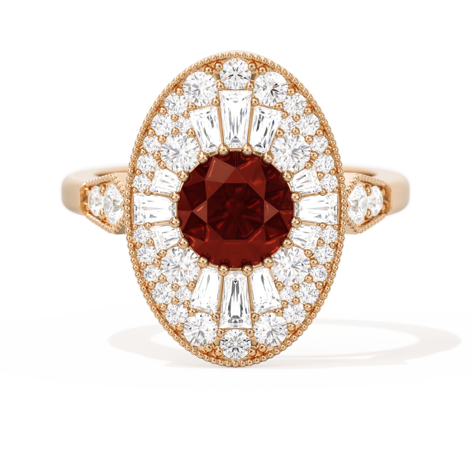 Oval Ballerina Round Center 1.00 ctw.