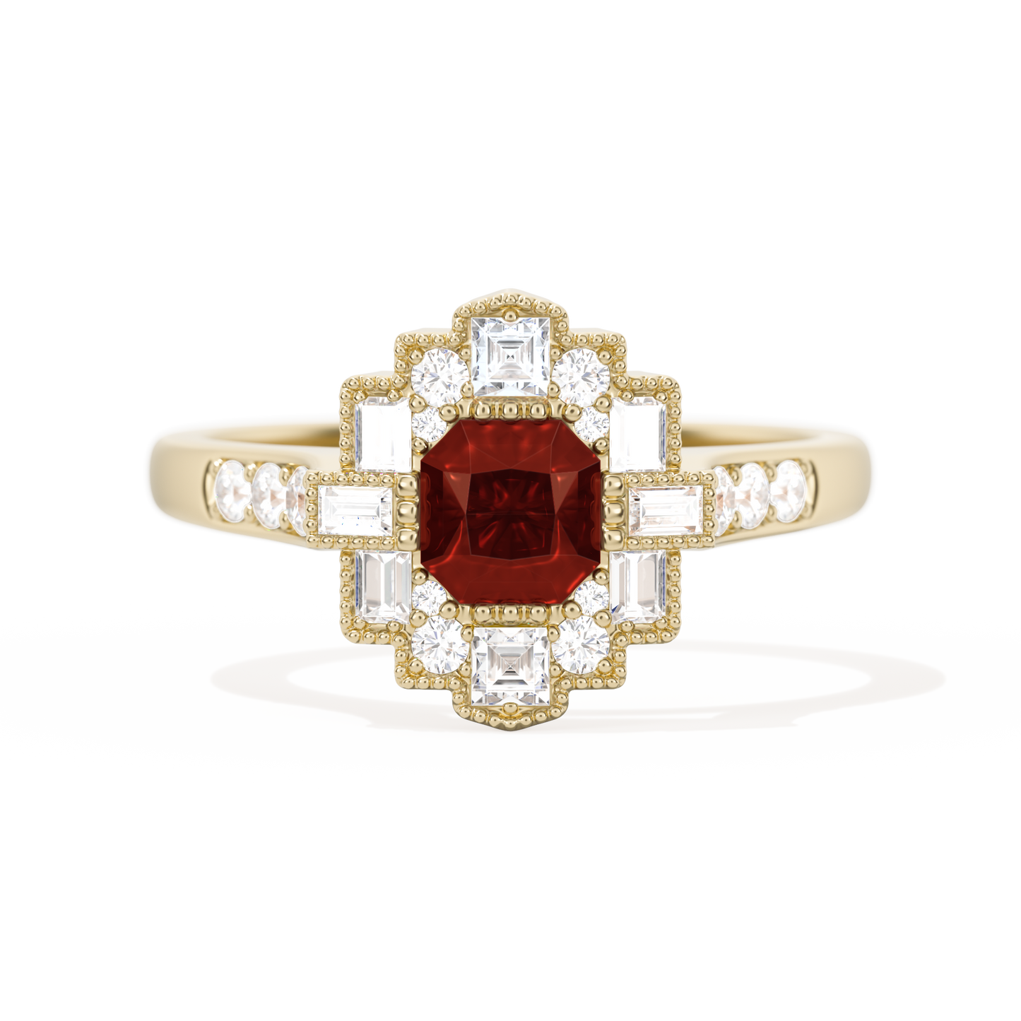 Square Deco with Asscher Cut