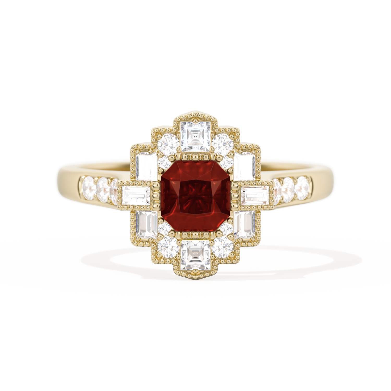 Square Deco with Asscher Cut