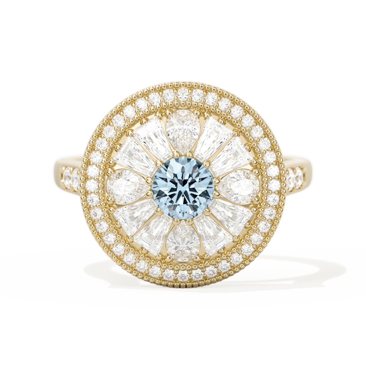 Pear & Baguette Round with Halo