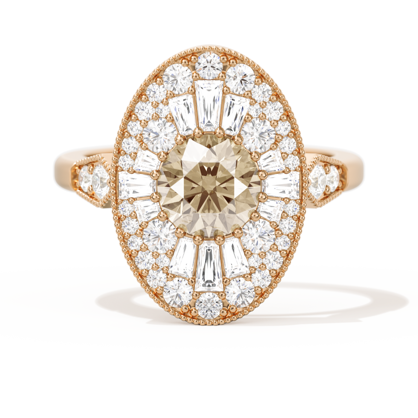 Oval Ballerina Round Center 1.00 ctw.