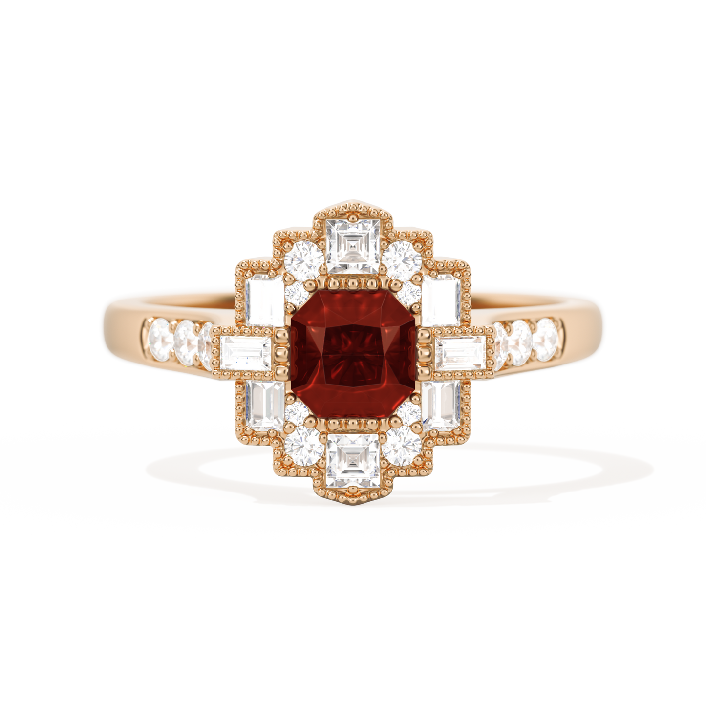 Square Deco with Asscher Cut
