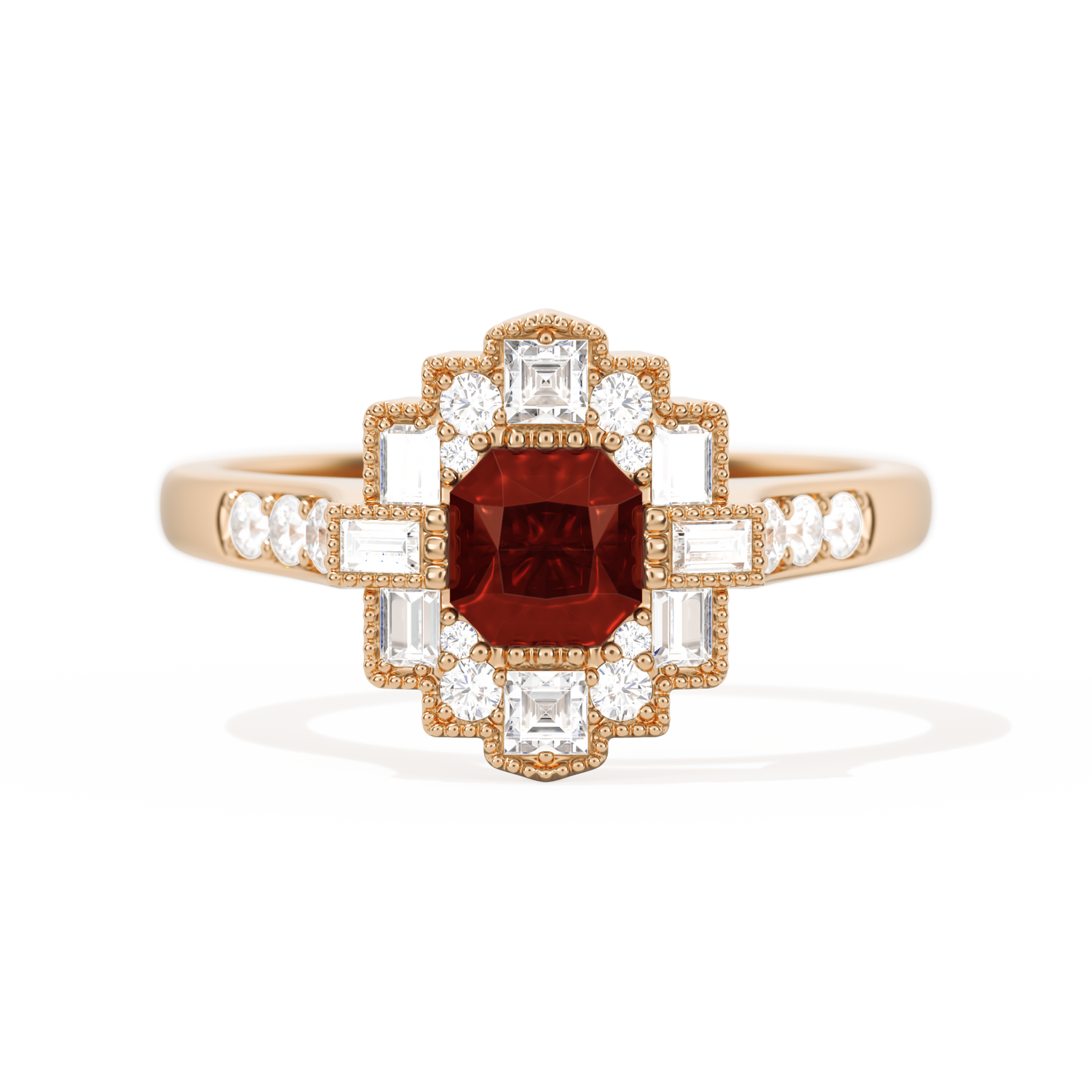 Square Deco with Asscher Cut