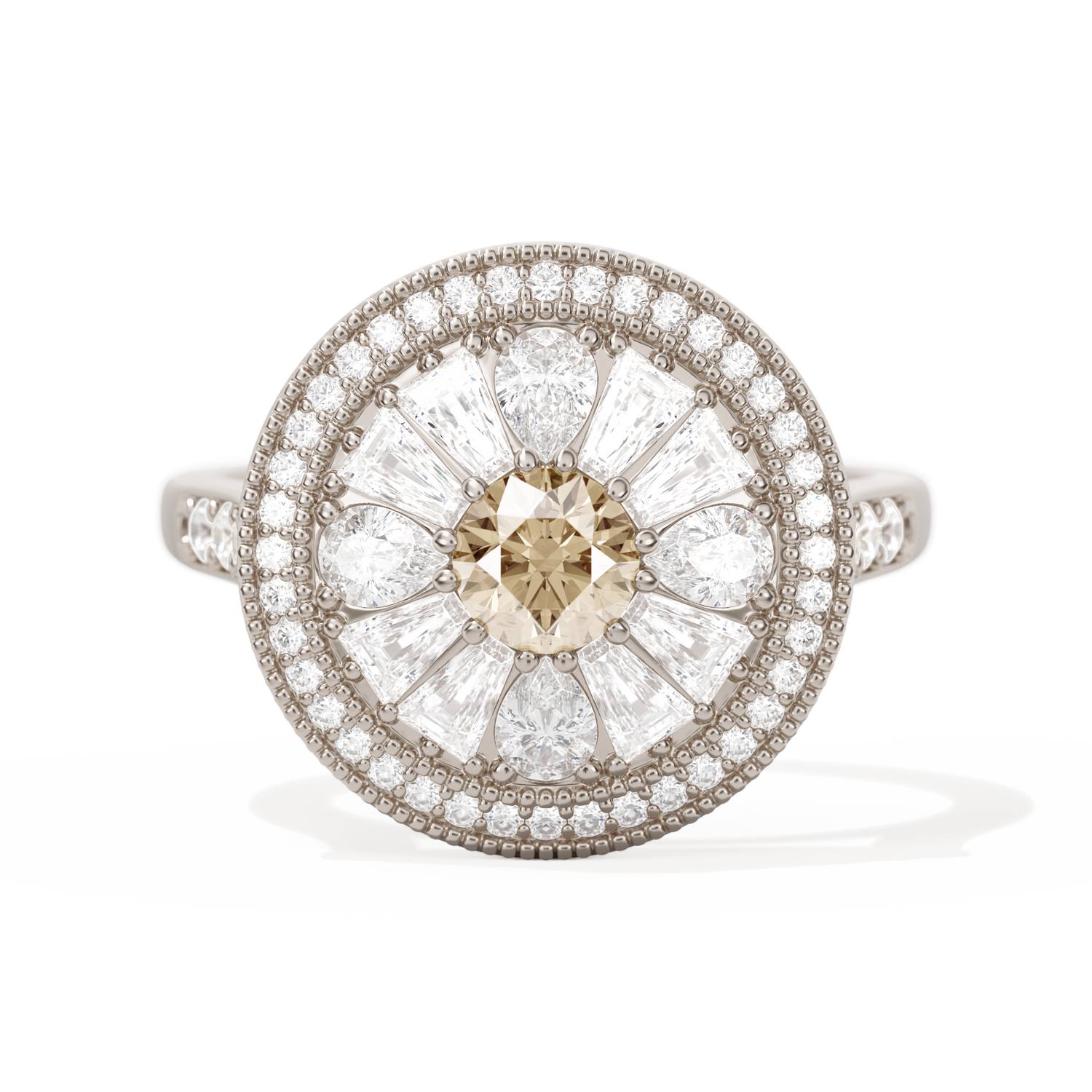 Pear & Baguette Round with Halo