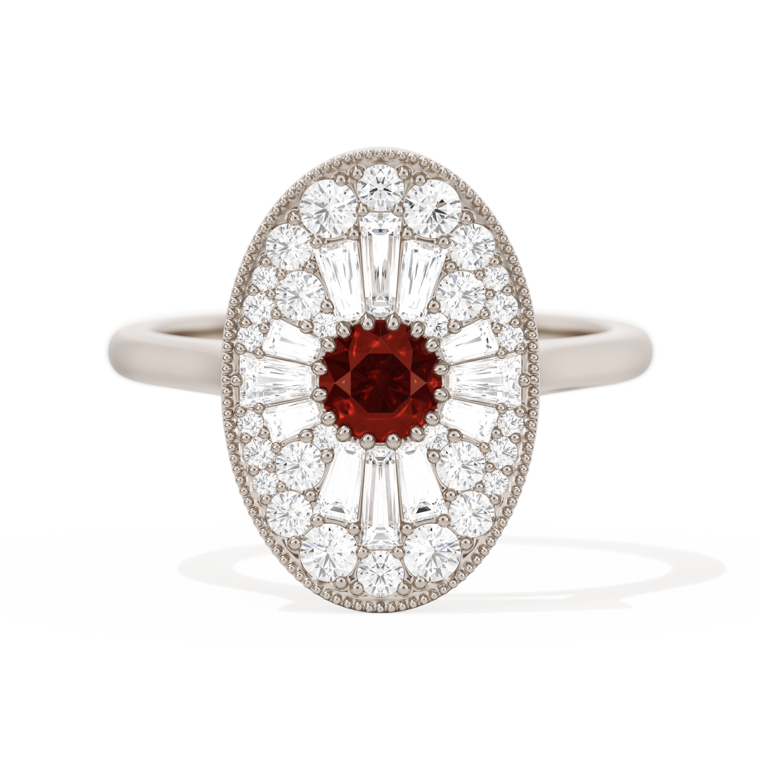 Oval Ballerina Round Center 0.35 ctw