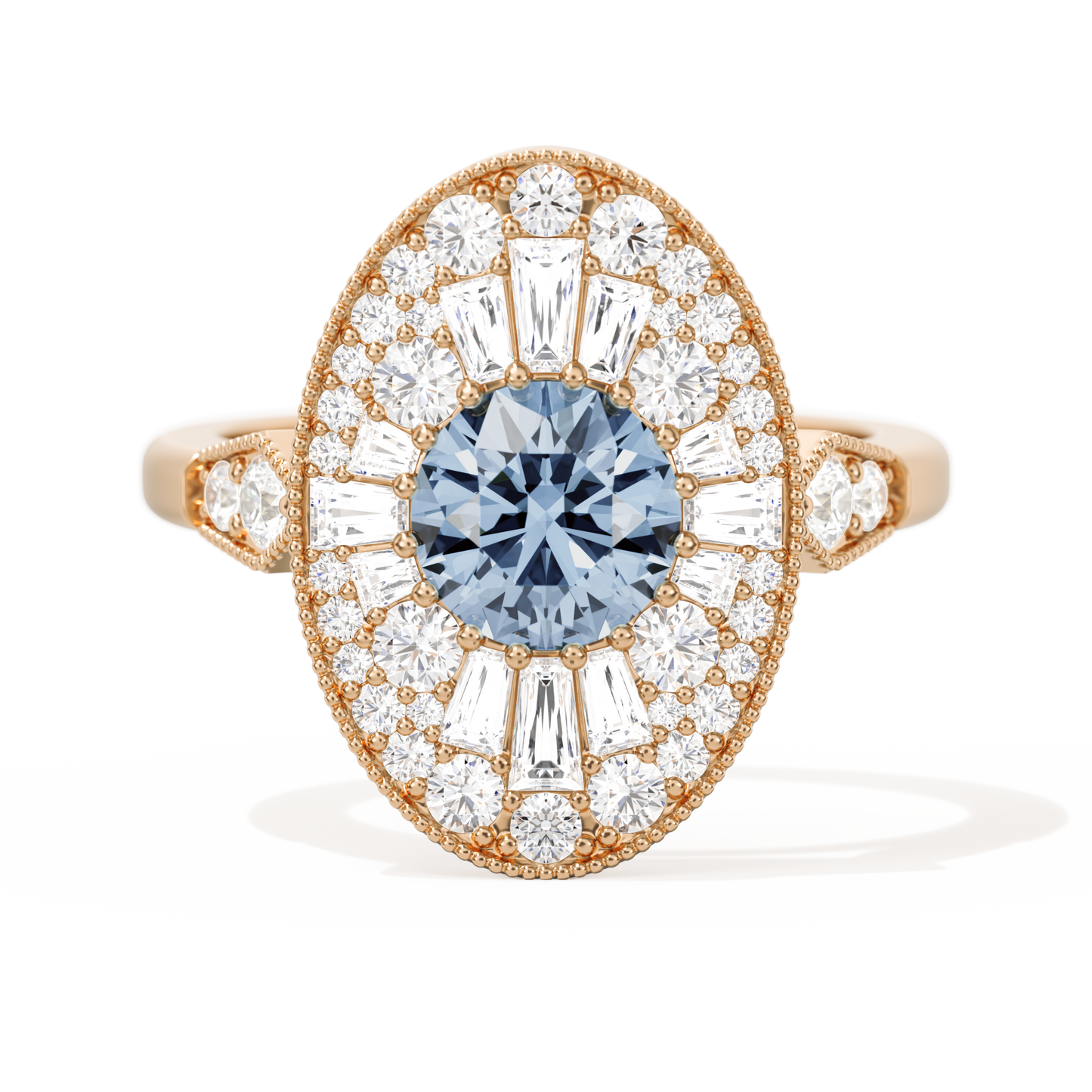 Oval Ballerina Round Center 1.00 ctw.