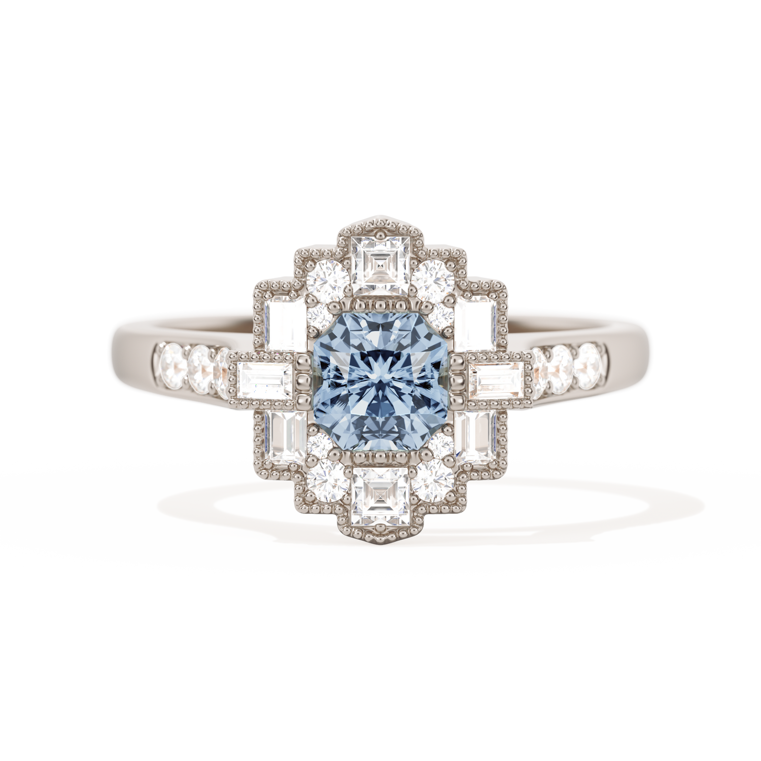 Square Deco with Asscher Cut