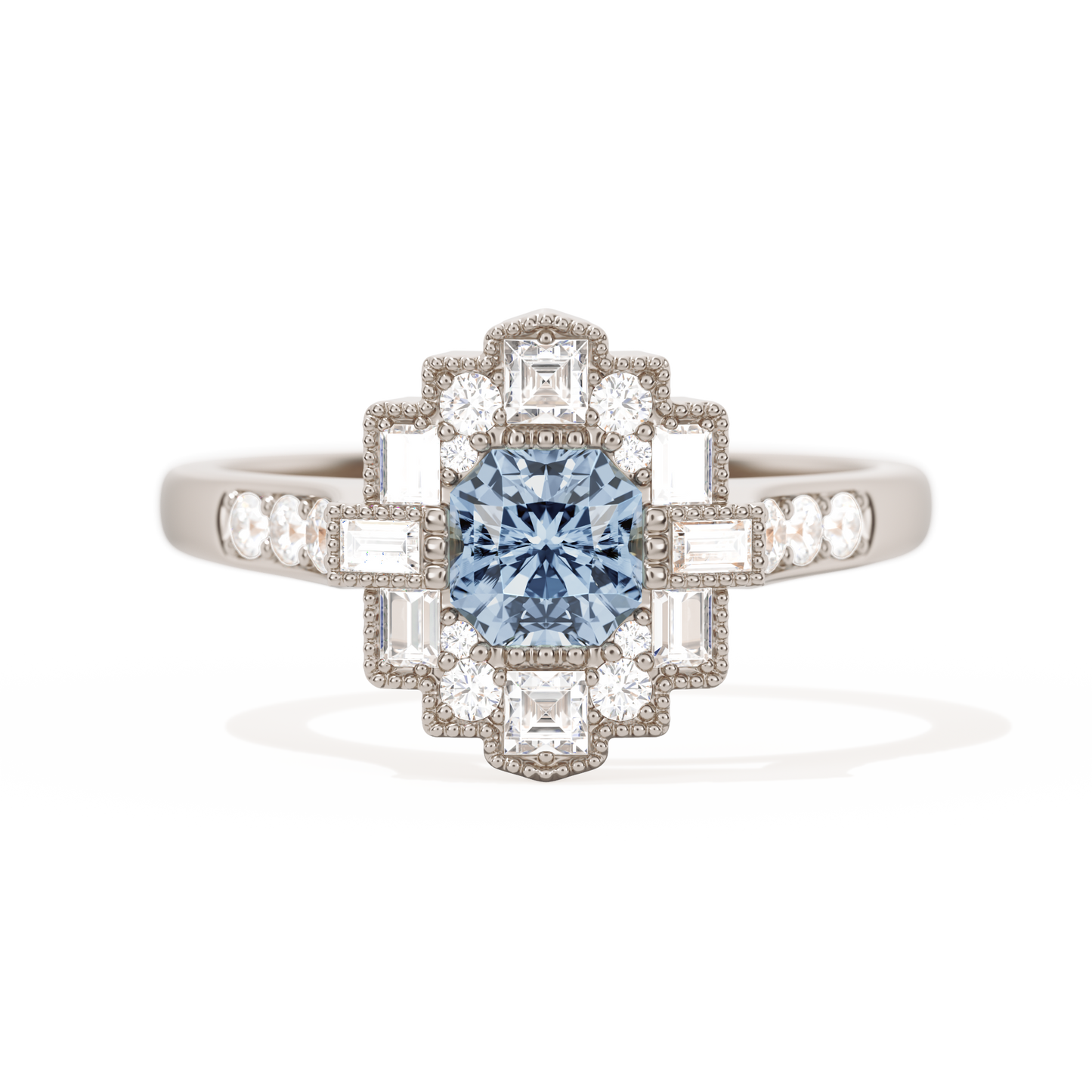 Square Deco with Asscher Cut