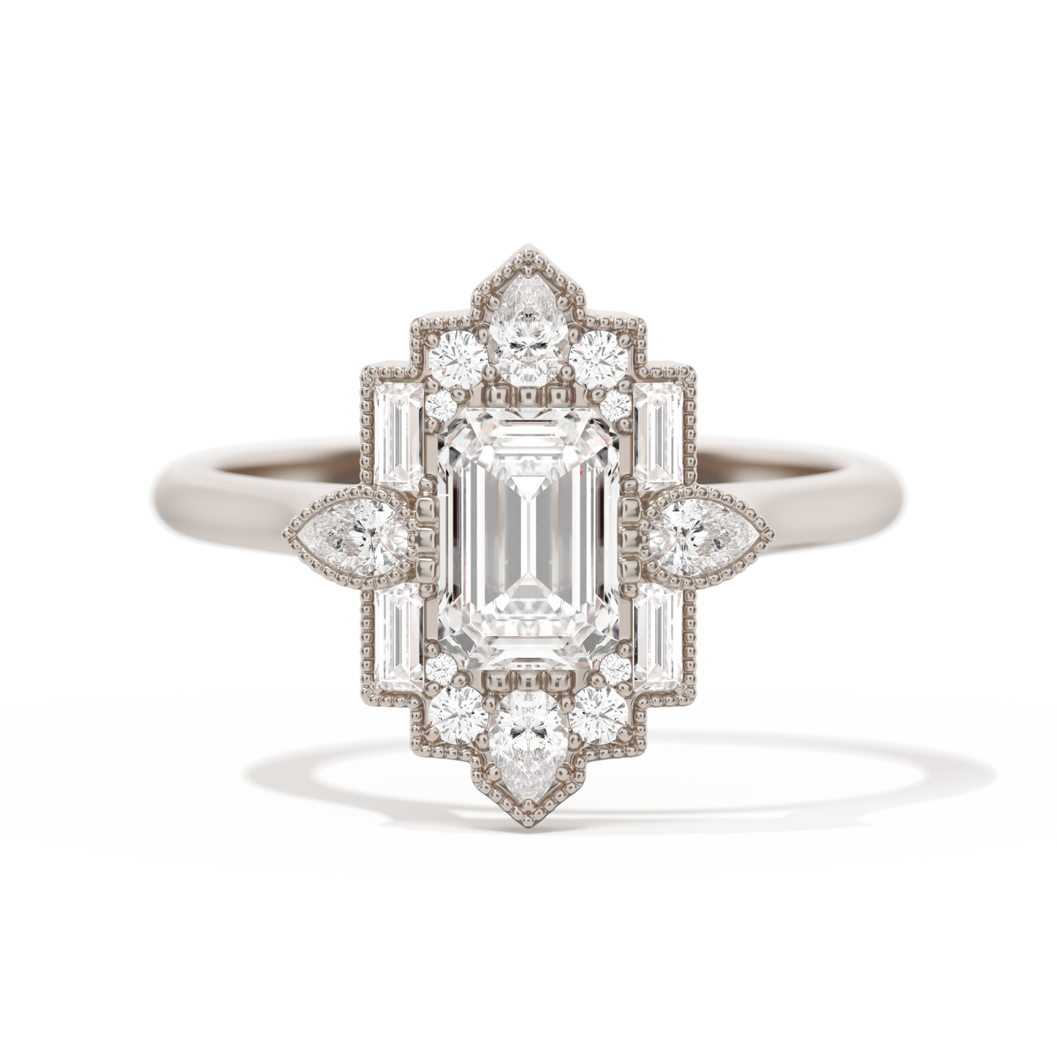 Pear Deco with 6x4 Emerald Cut