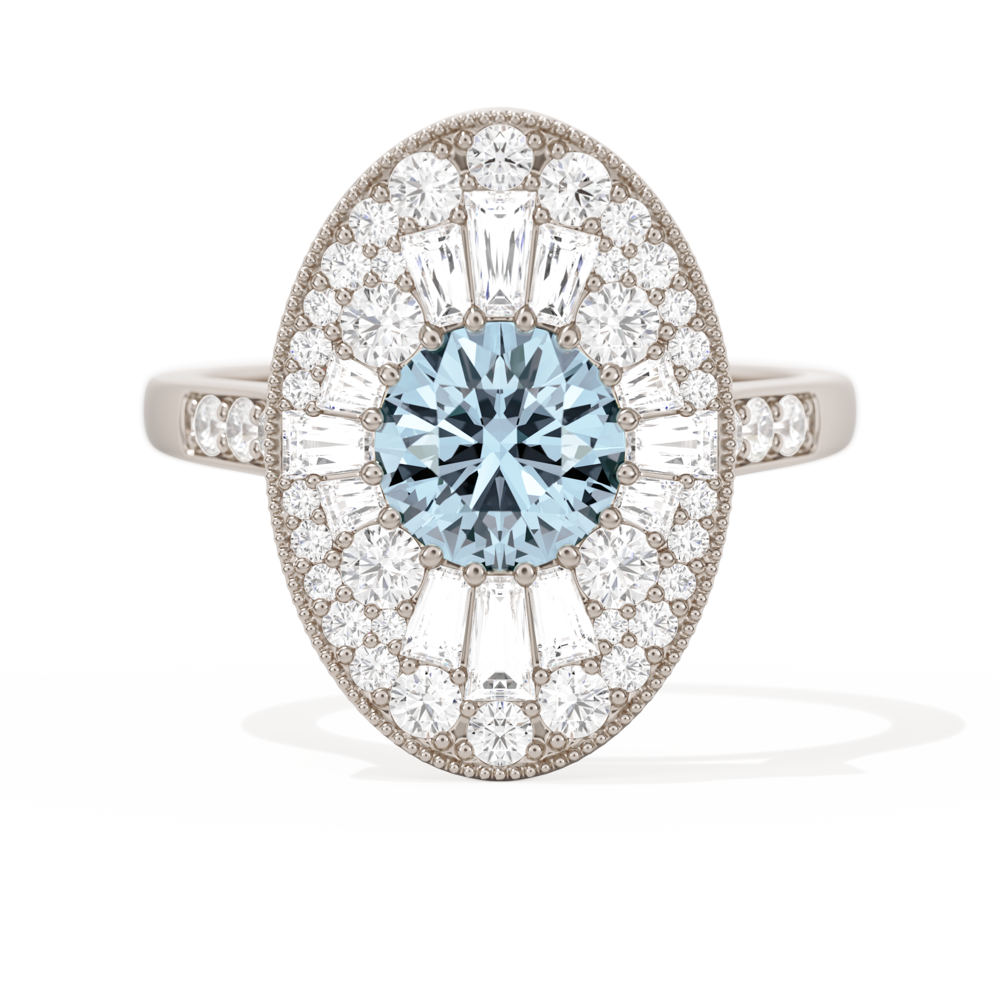 Oval Ballerina Round Center 1.00 ctw.
