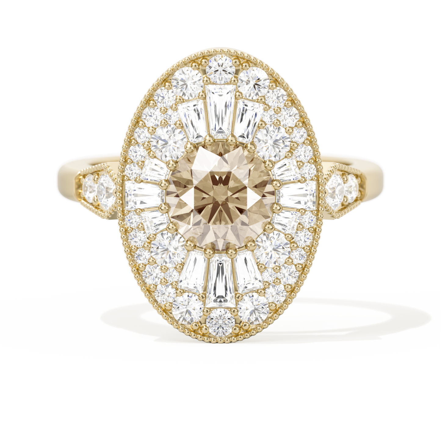 Oval Ballerina Round Center 1.00 ctw.