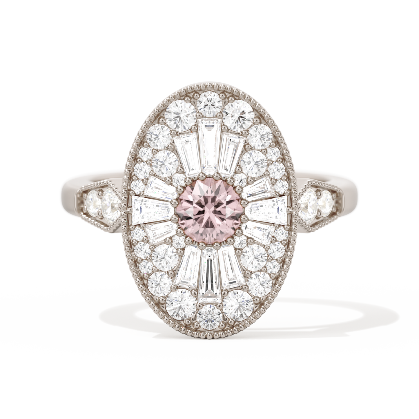 Oval Ballerina Round Center 0.35 ctw