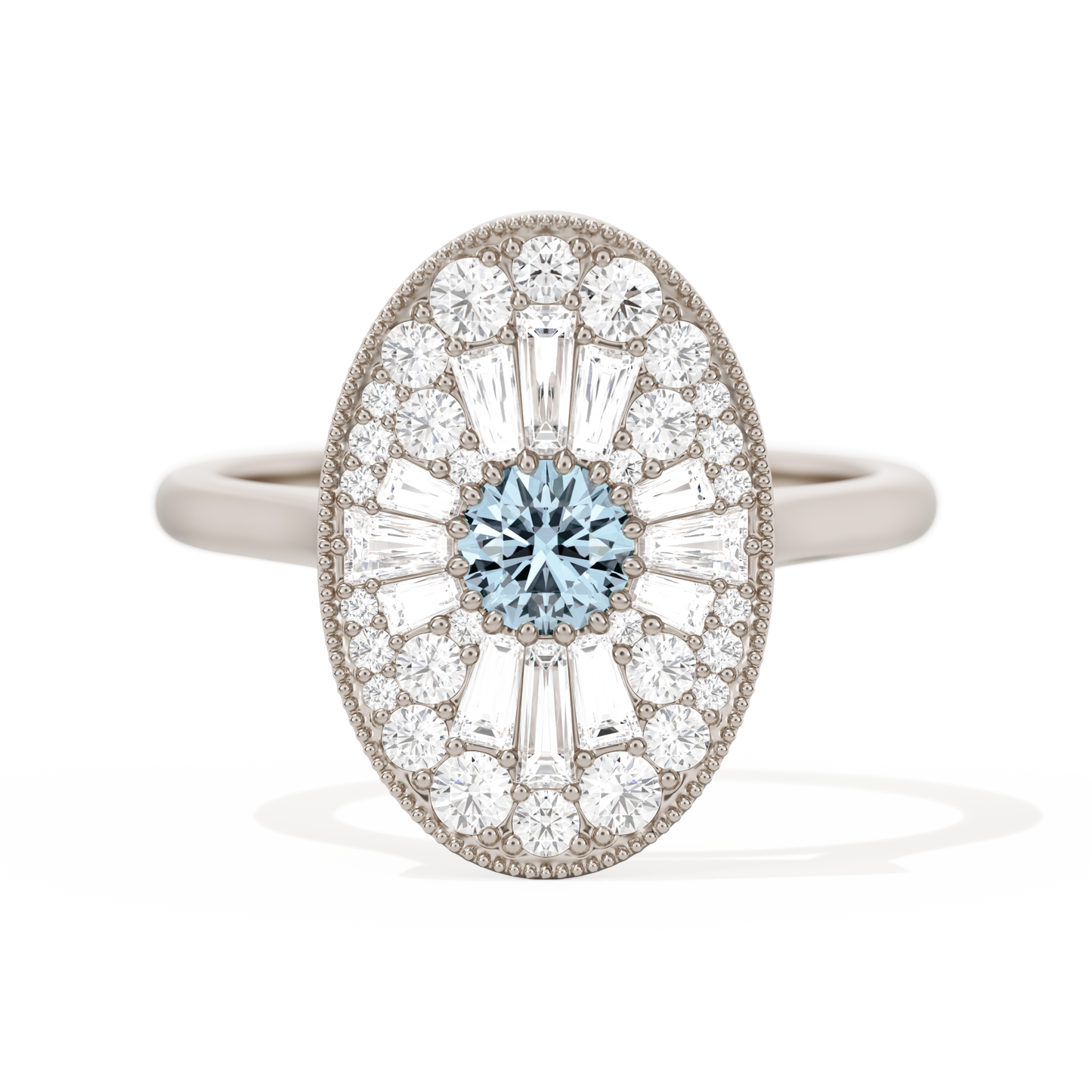 Oval Ballerina Round Center 0.35 ctw