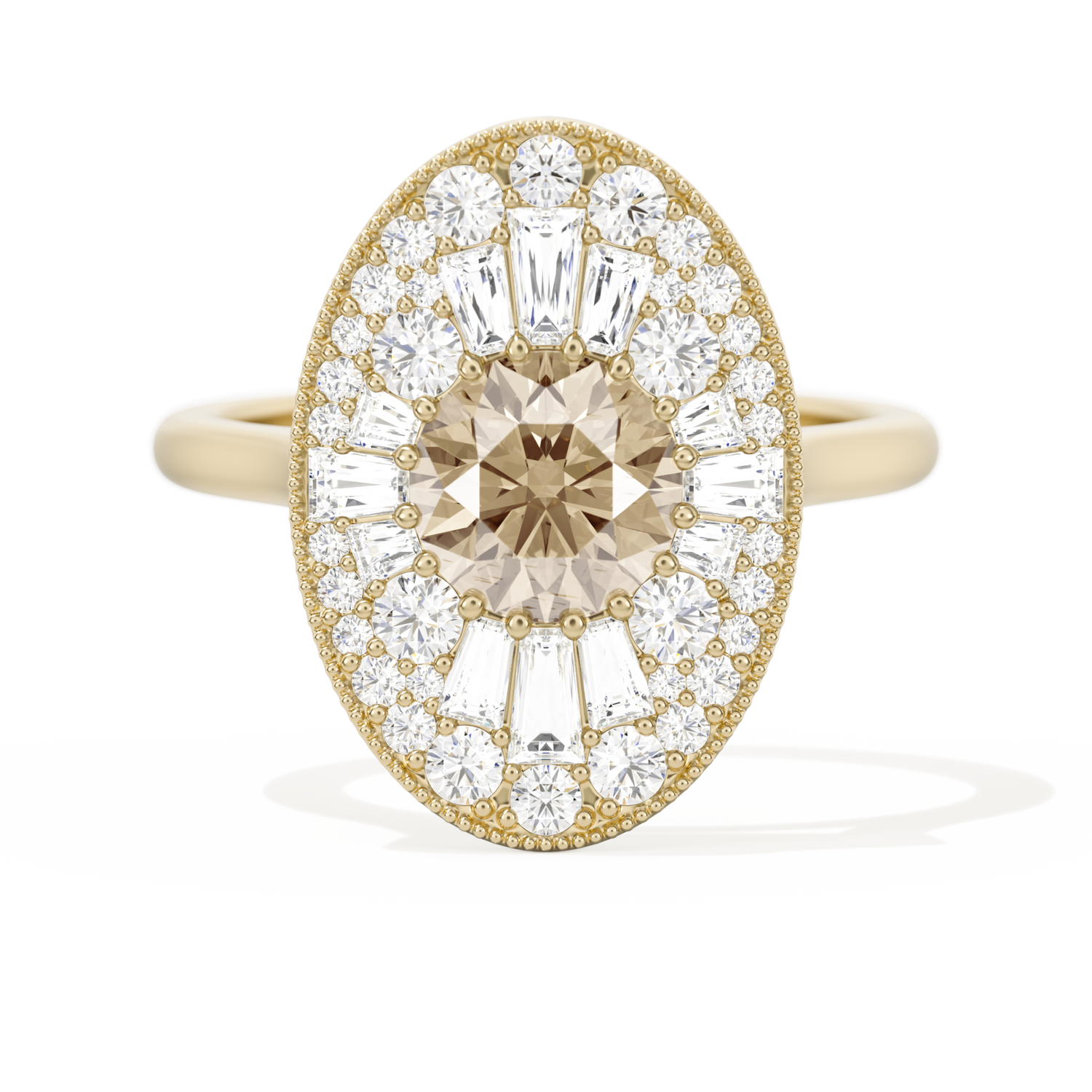 Oval Ballerina Round Center 1.00 ctw.