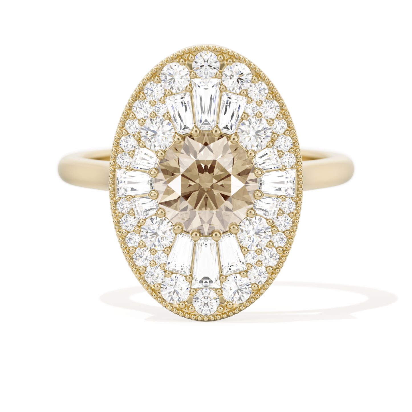 Oval Ballerina Round Center 1.00 ctw.