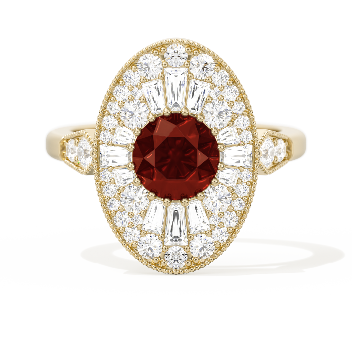 Oval Ballerina Round Center 1.00 ctw.