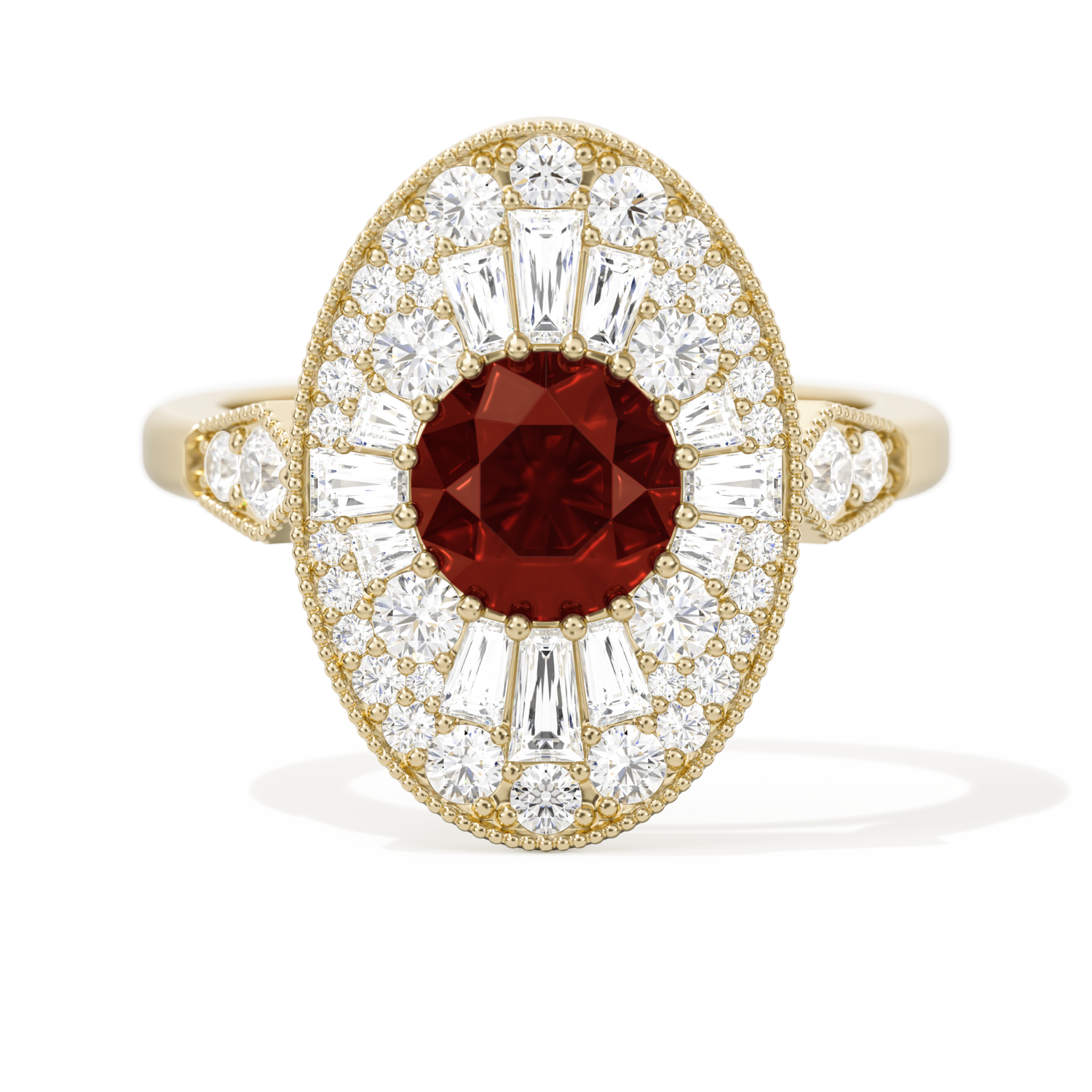 Oval Ballerina Round Center 1.00 ctw.