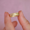 Custom Men's Olive Branch Wedding Ring with Green Sapphires