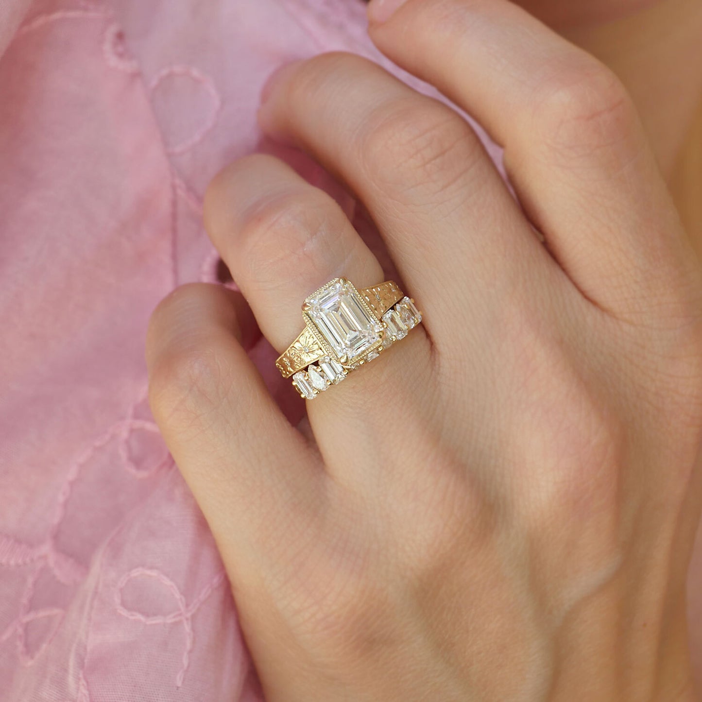Dawnstar Emerald Cut Diamond Ring