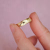 Custom Men's Olive Branch Wedding Ring with Green Sapphires