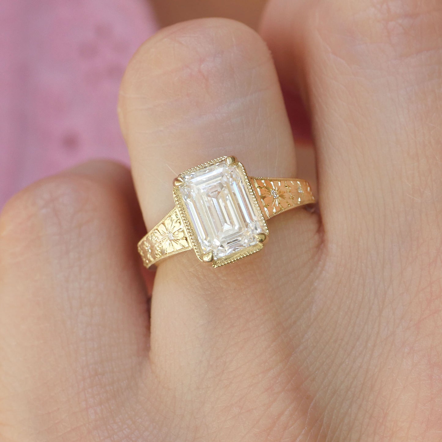 Dawnstar Emerald Cut Diamond Ring