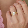 Moonflower Asscher Cut Diamond Ring