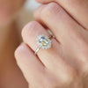 Bi-Color Sapphire Deco Emerald Cut Diamond Mosaic Ring