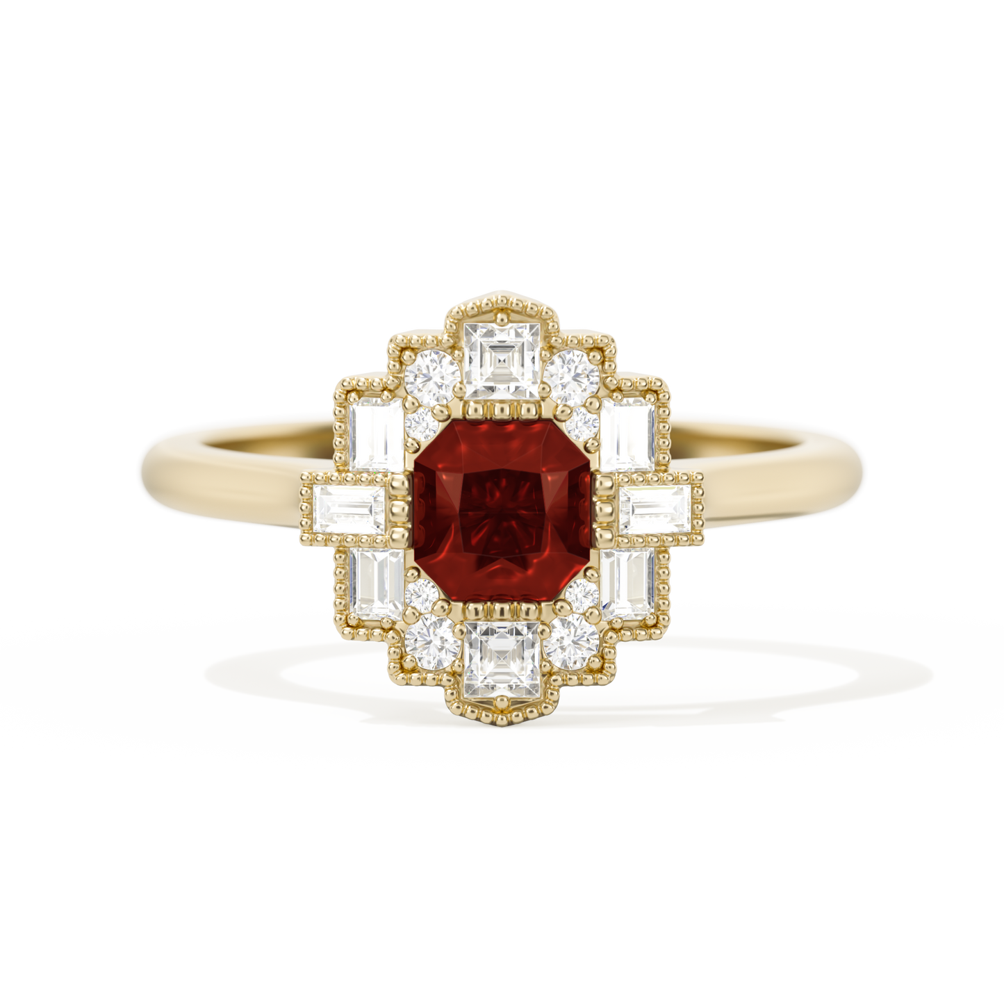 Square Deco with Asscher Cut