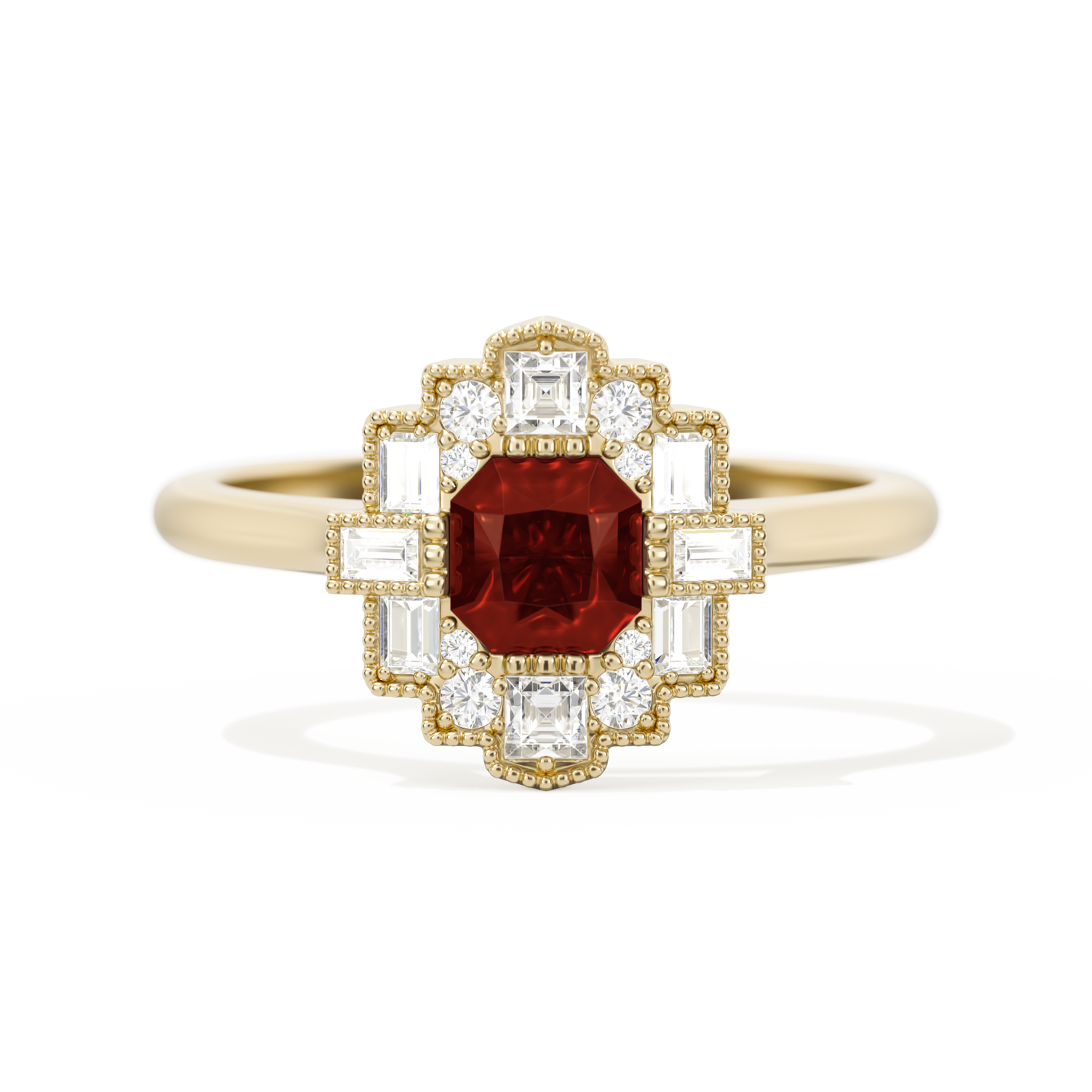 Square Deco with Asscher Cut