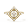 Diamond Shape Halo Round