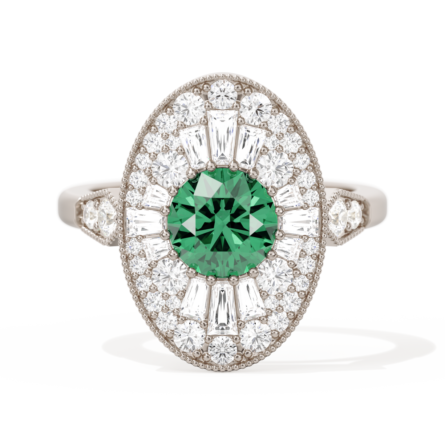 Oval Ballerina Round Center 1.00 ctw.