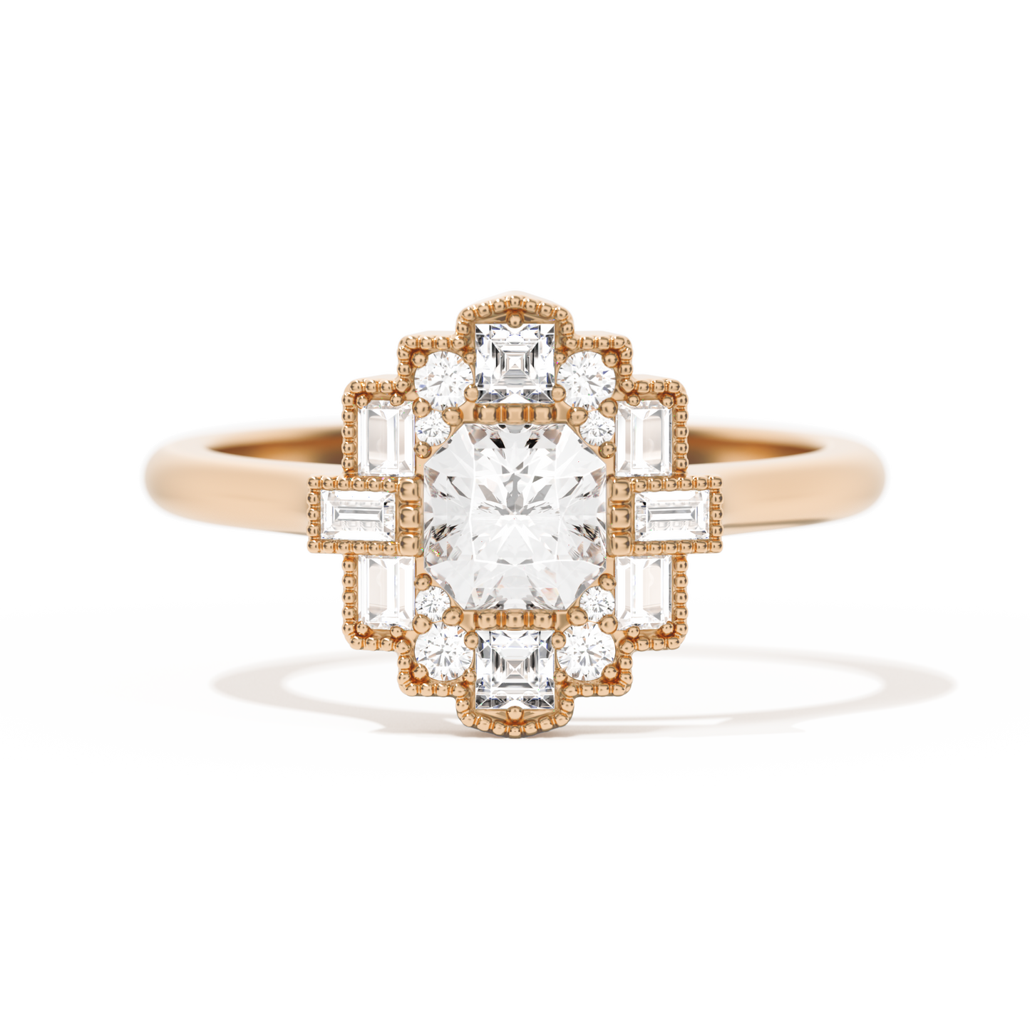 Square Deco with Asscher Cut