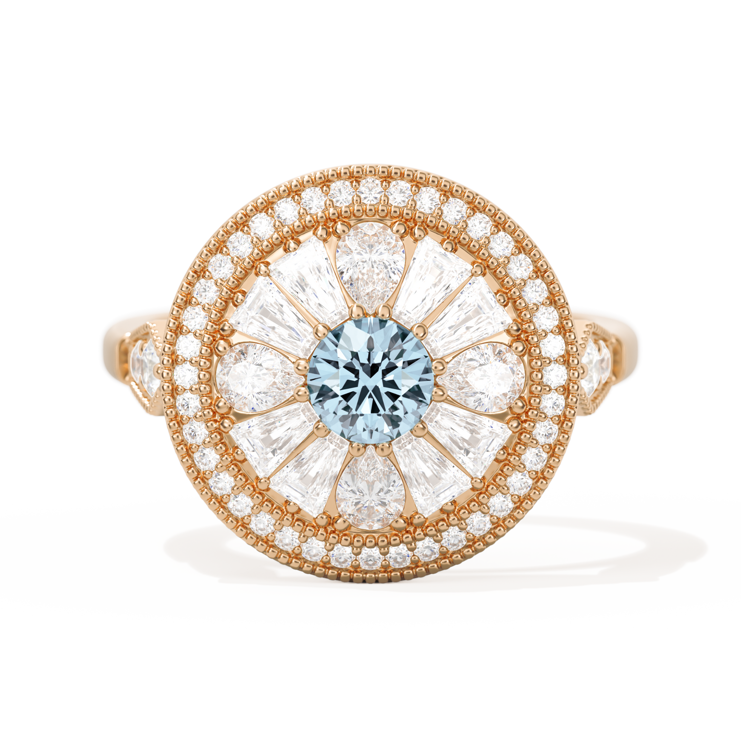 Pear & Baguette Round with Halo