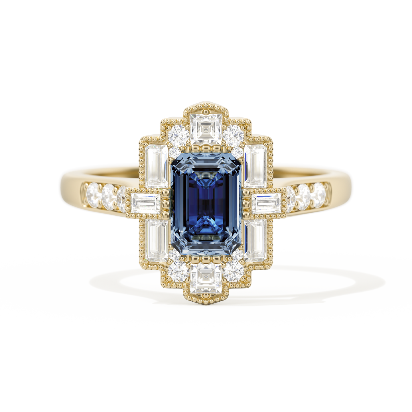 Rectangular Deco with 6x4 Emerald Cut