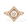 Diamond Shape Halo Round