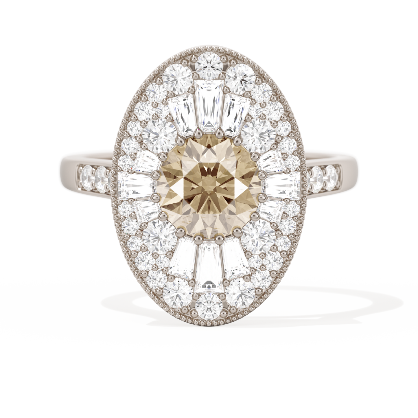 Oval Ballerina Round Center 1.00 ctw.