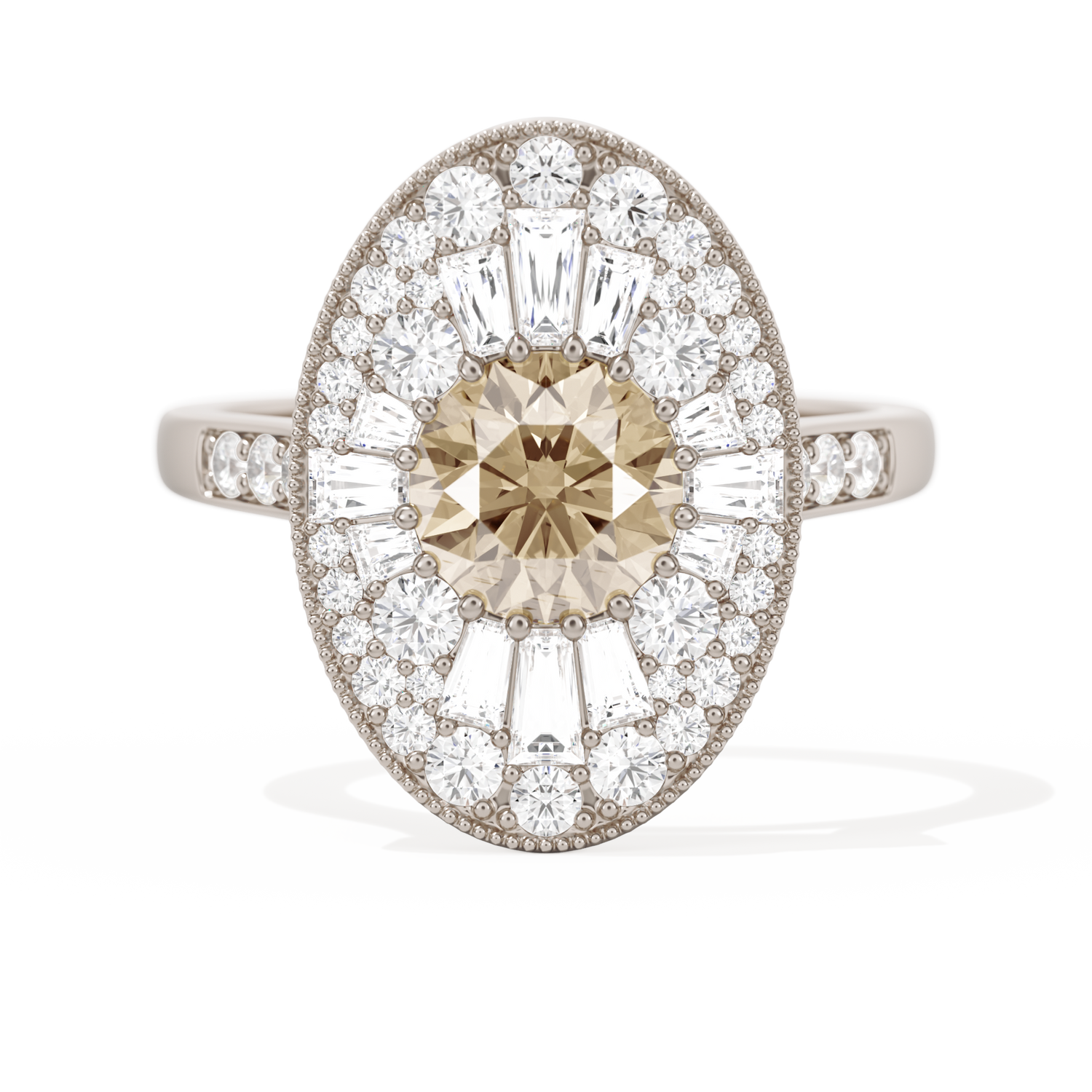 Oval Ballerina Round Center 1.00 ctw.