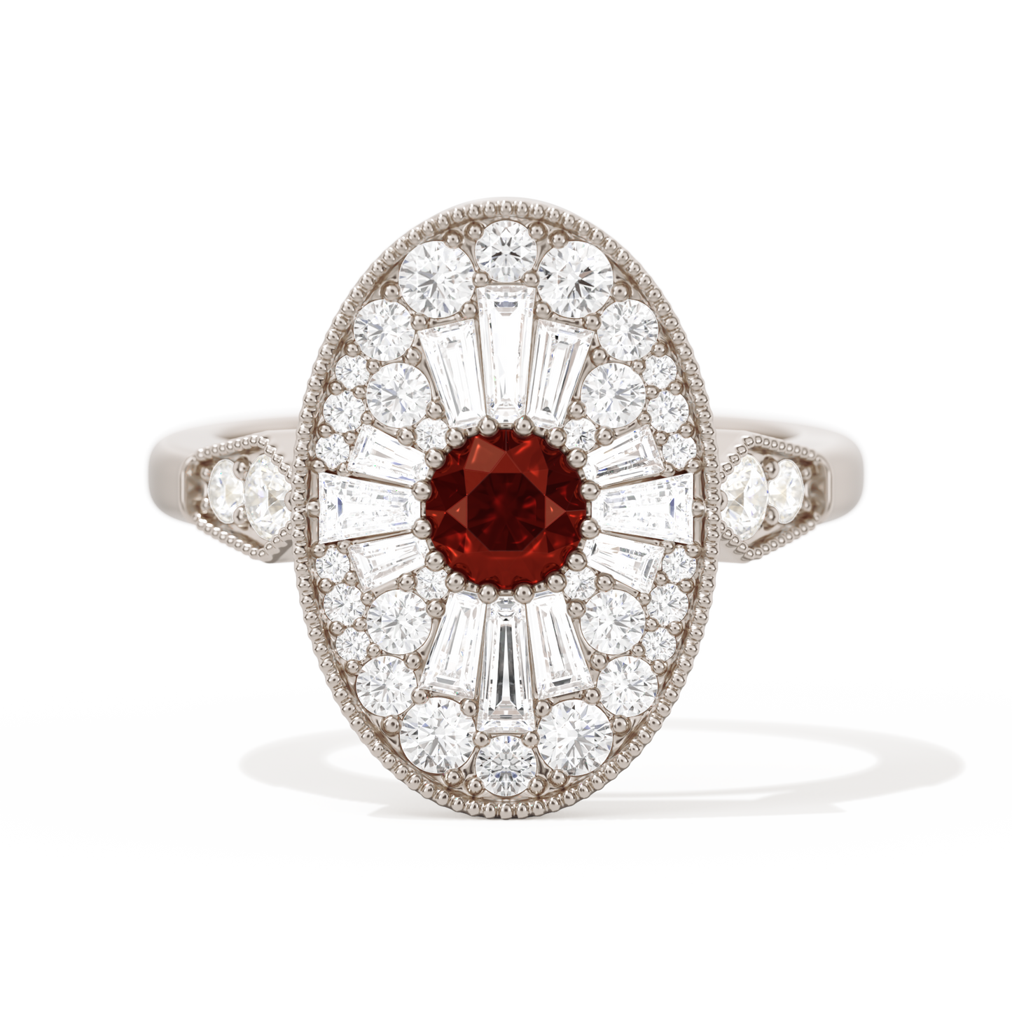 Oval Ballerina Round Center 0.35 ctw