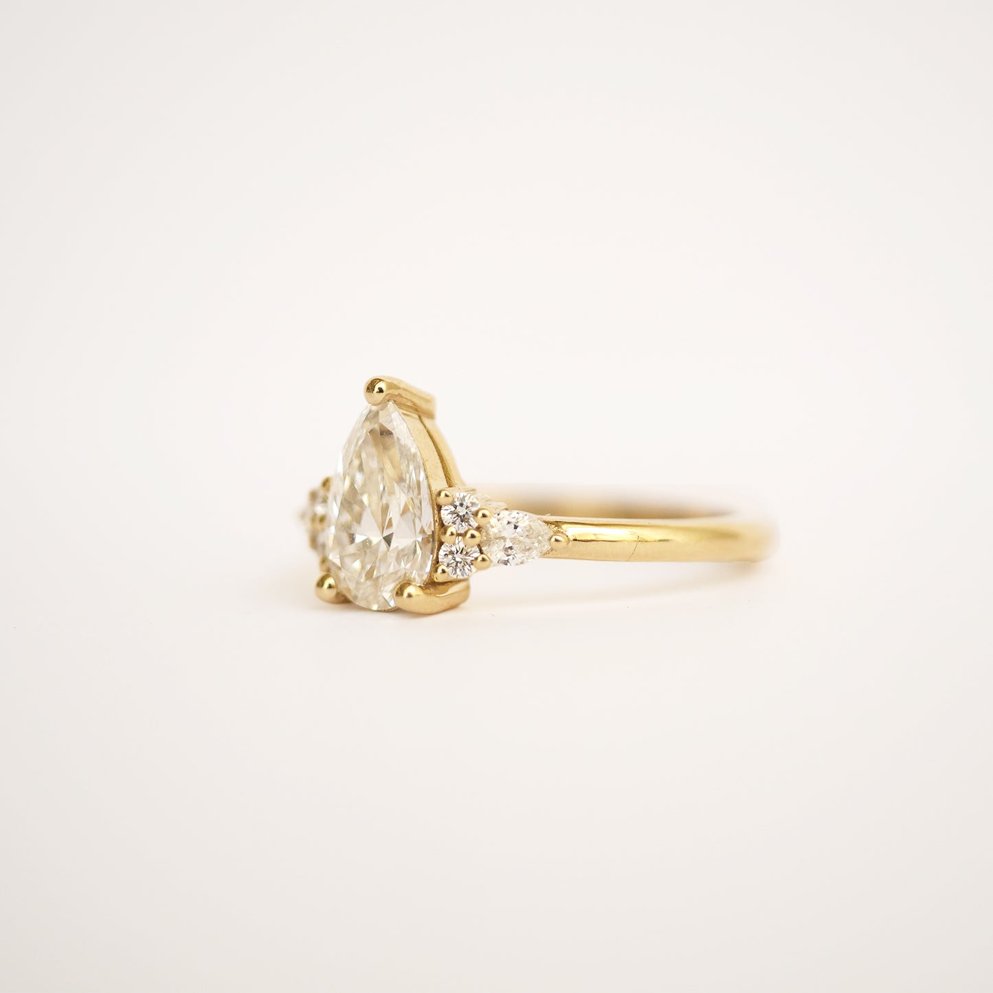 Pear Diamond Trio Ring