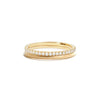 Half Round and Delicate French Pave Eternity Band