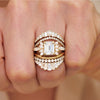 Floating Diamond Contour Band
